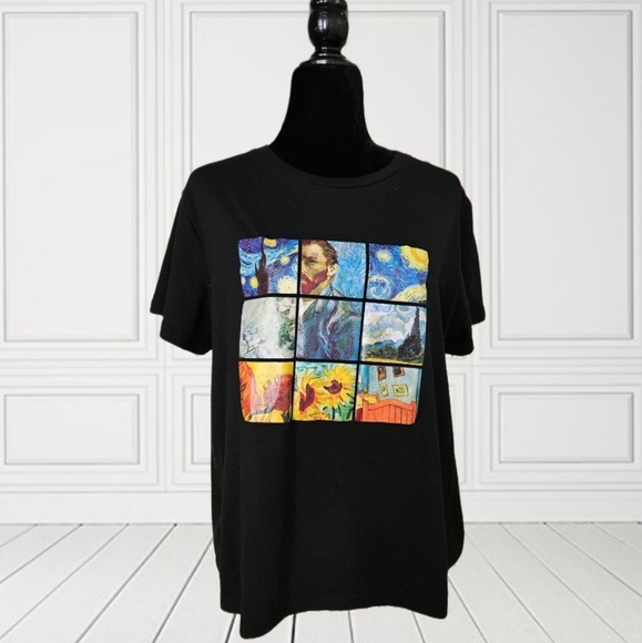 SHEIN LUNE Plus Oil Painting Print Tee - Picture 2 of 6